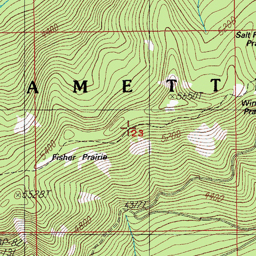 Topographic Map of Blair Lake Trail, OR