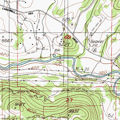 Topographic Map of Blakesley Creek, OR