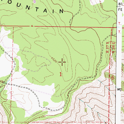 Topographic Map of Blalock Mountain, OR