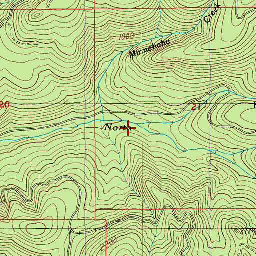 Topographic Map of Blanket Creek, OR