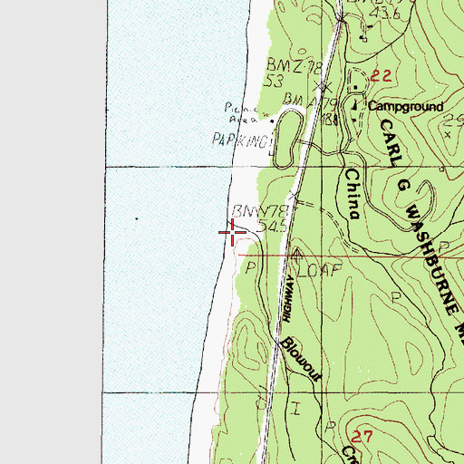 Topographic Map of Blowout Creek, OR