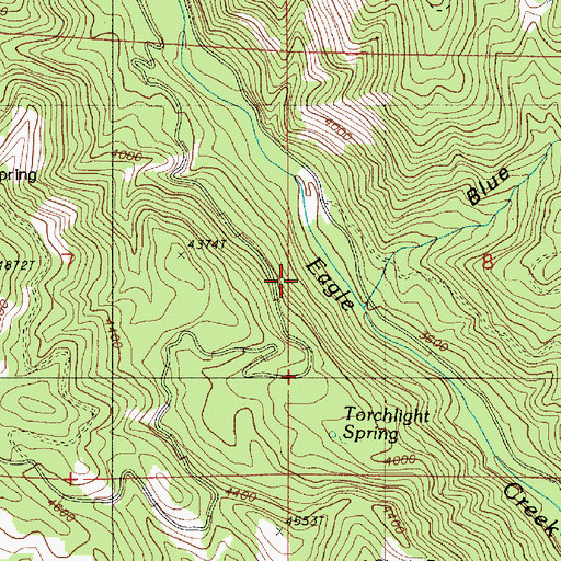 Topographic Map of Blue Canyon, OR
