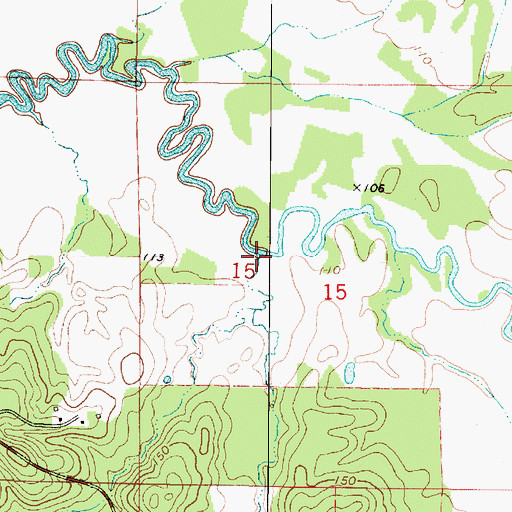 Topographic Map of Beecomb Branch, AL