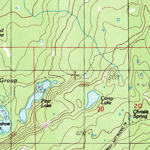 Topographic Map of Blue Canyon Trail, OR