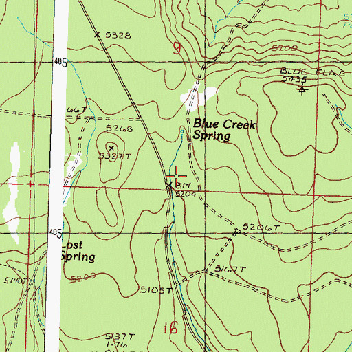 Topographic Map of Blue Creek Work Center, OR