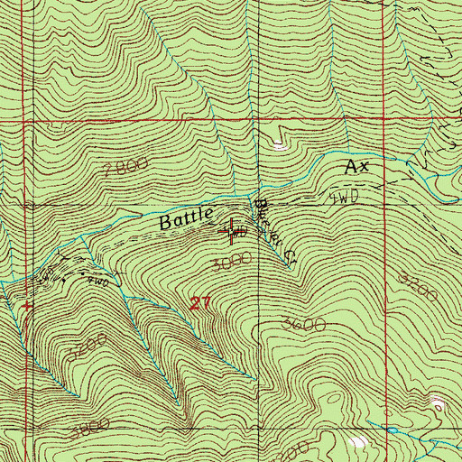 Topographic Map of Blue Jay Mine, OR