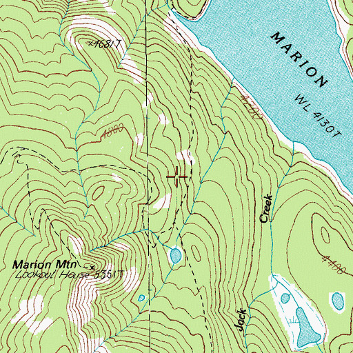 Topographic Map of Blue Lake Trail, OR