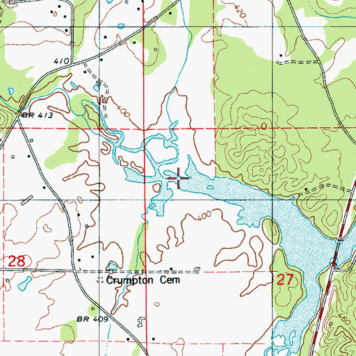 Topographic Map of Beeswax Creek, AL