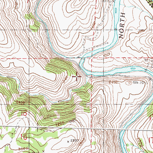 Topographic Map of Board Creek, OR