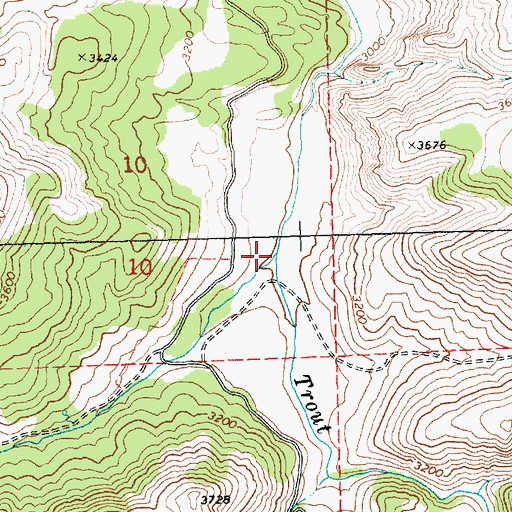 Topographic Map of Board Hollow, OR
