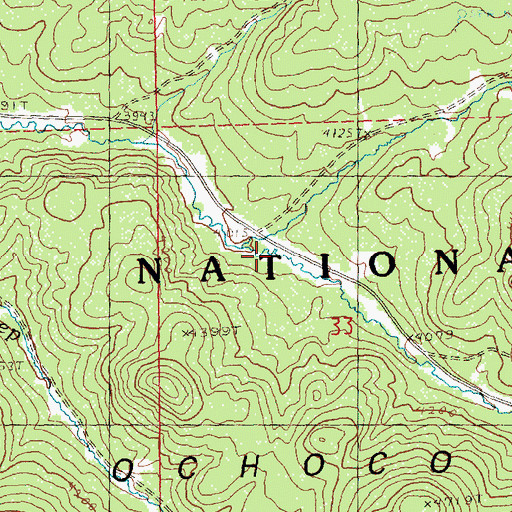 Topographic Map of Boardtree Creek, OR