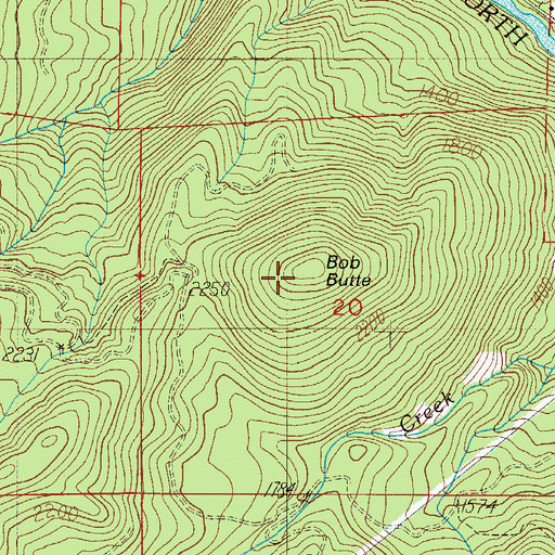 Topographic Map of Bob Butte, OR