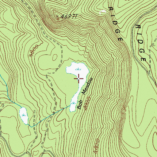 Topographic Map of Bob Meadow, OR