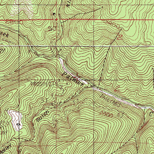 Topographic Map of Bobbit Mine, OR