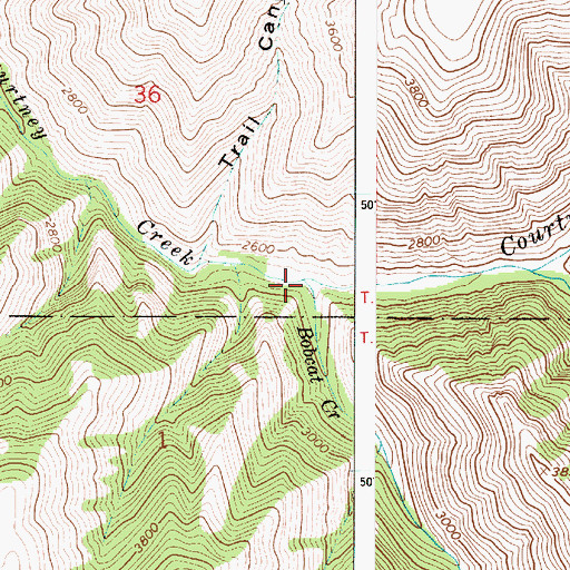 Topographic Map of Bobcat Creek, OR