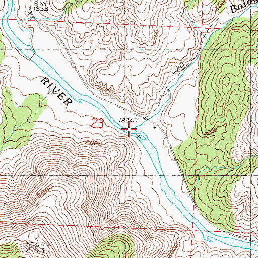 Topographic Map of Bologna Creek, OR