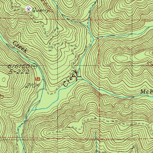 Topographic Map of Bona Fida Shelter, OR
