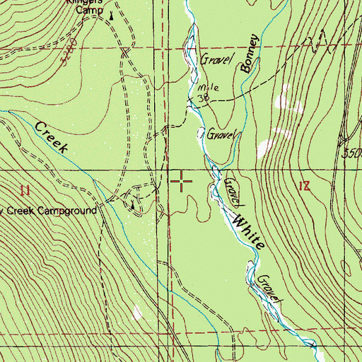 Topographic Map of Bonney Creek, OR