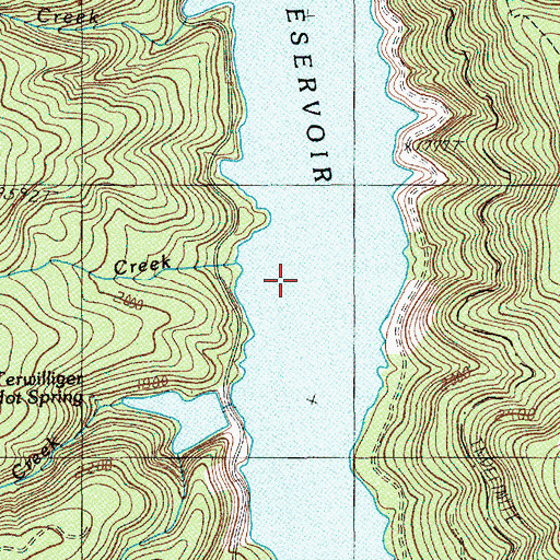 Topographic Map of Boone Creek, OR