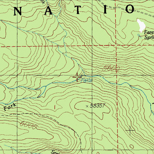 Topographic Map of Bottle Creek, OR