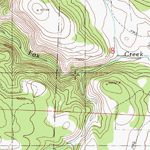 Topographic Map of Boulder Creek, OR