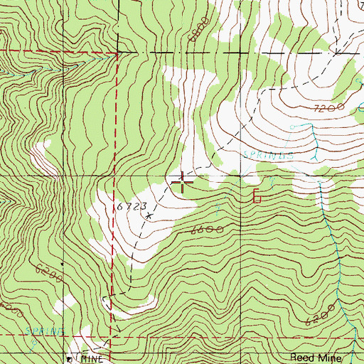 Topographic Map of Big Boulder Trail, OR