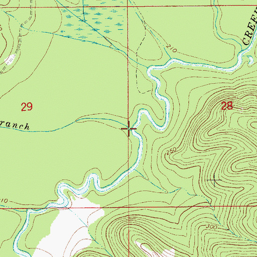 Topographic Map of Bell Branch, AL