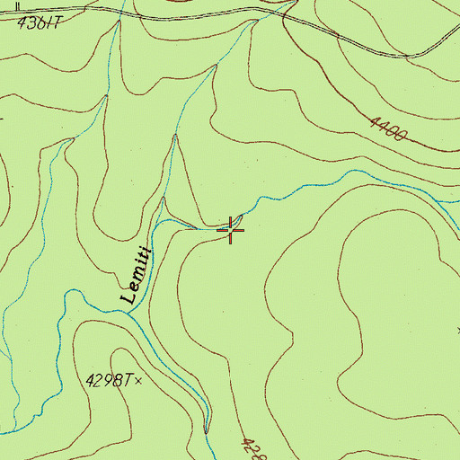 Topographic Map of Boundary Trail, OR