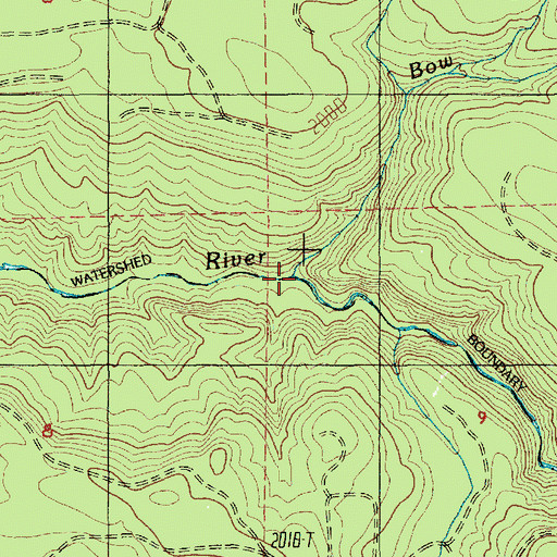 Topographic Map of Bow Creek, OR