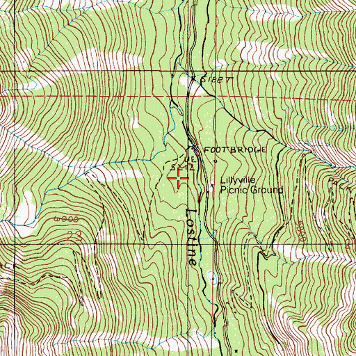 Topographic Map of Bowman Creek, OR