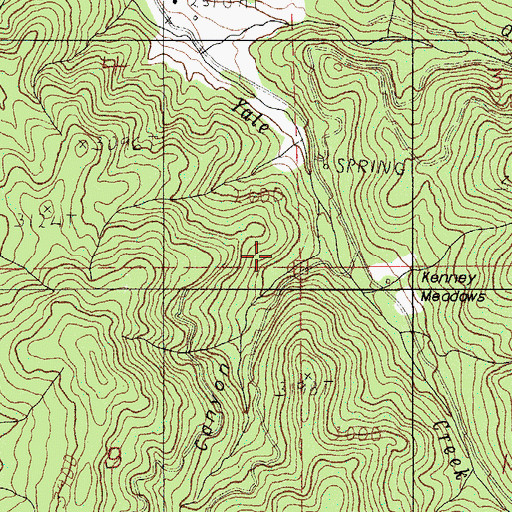 Topographic Map of Box Canyon, OR