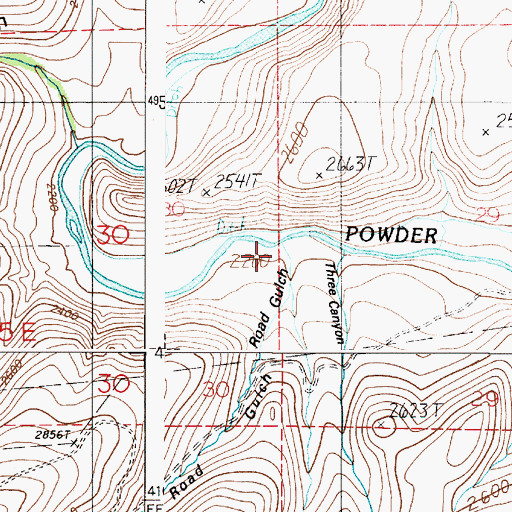 Topographic Map of Box Canyon, OR