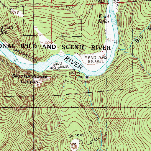 Topographic Map of Bradford Creek, OR