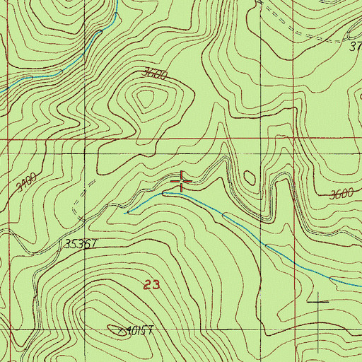 Topographic Map of Bradley Trail, OR