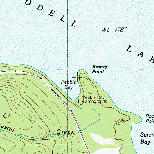 Topographic Map of Breezy Point, OR