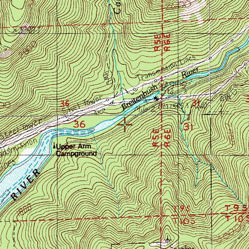 Topographic Map of Breitenbush River, OR