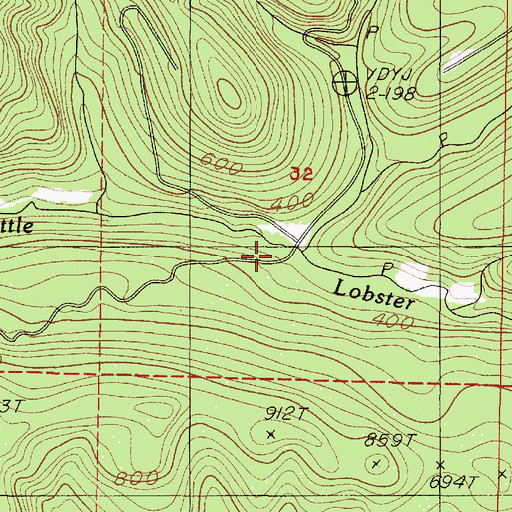 Topographic Map of Briar Creek, OR