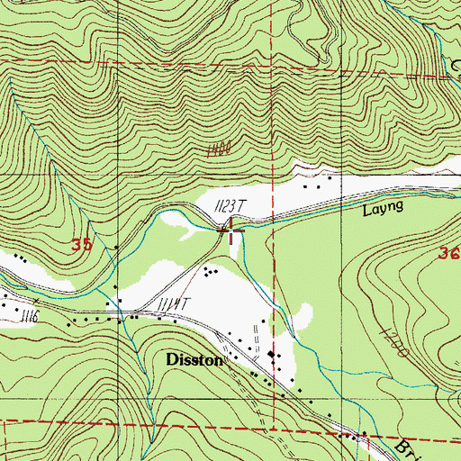 Topographic Map of Brice Creek, OR