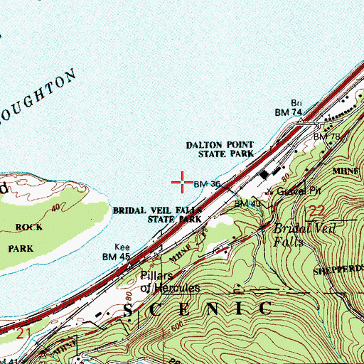 Topographic Map of Bridal Veil Creek, OR