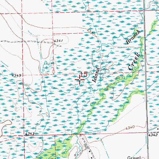 Topographic Map of Bridge Creek, OR