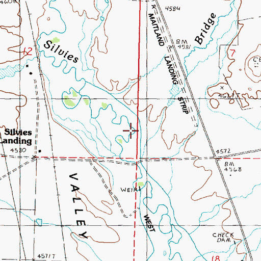 Topographic Map of Bridge Creek, OR