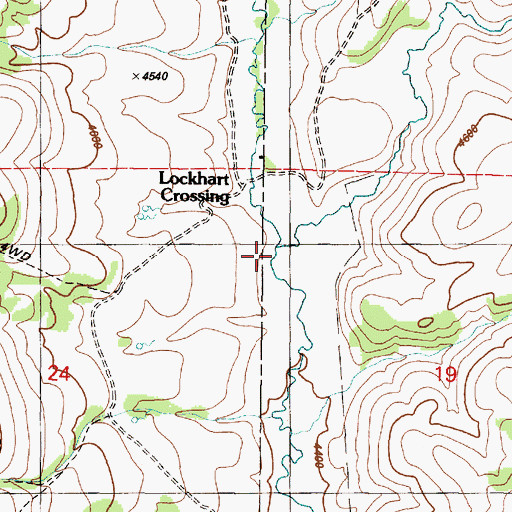 Topographic Map of Bridge Creek, OR
