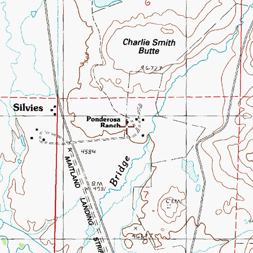 Topographic Map of Silvies Valley Ranch, OR