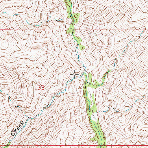 Topographic Map of Broady Creek, OR