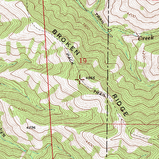 Topographic Map of Broken Ridge, OR