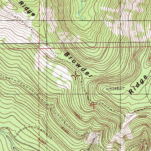 Topographic Map of Browder Ridge, OR