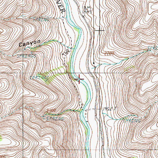 Topographic Map of Brown Canyon, OR