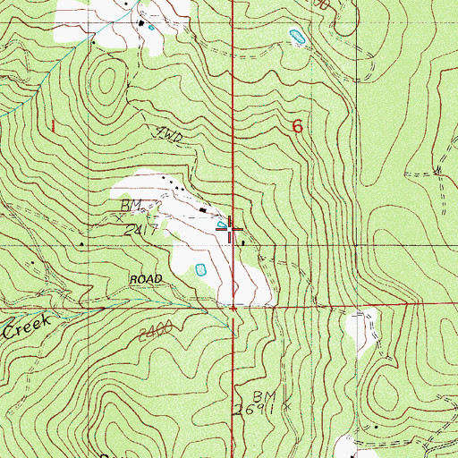 Topographic Map of Brown Ranch, OR