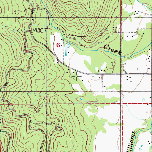 Topographic Map of Browns Mill, OR