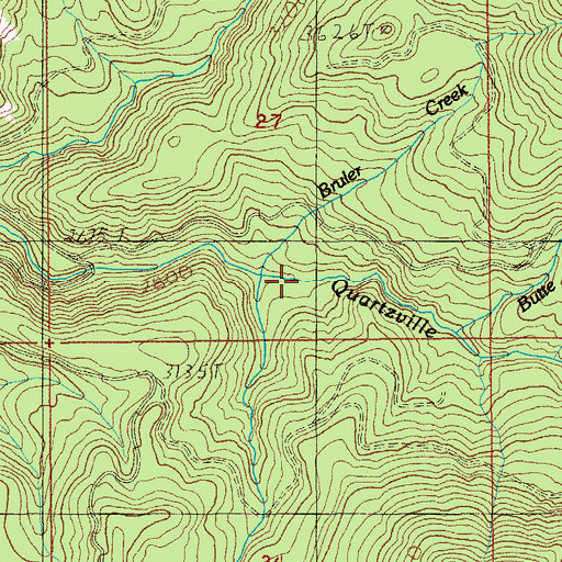 Topographic Map of Bruler Creek, OR